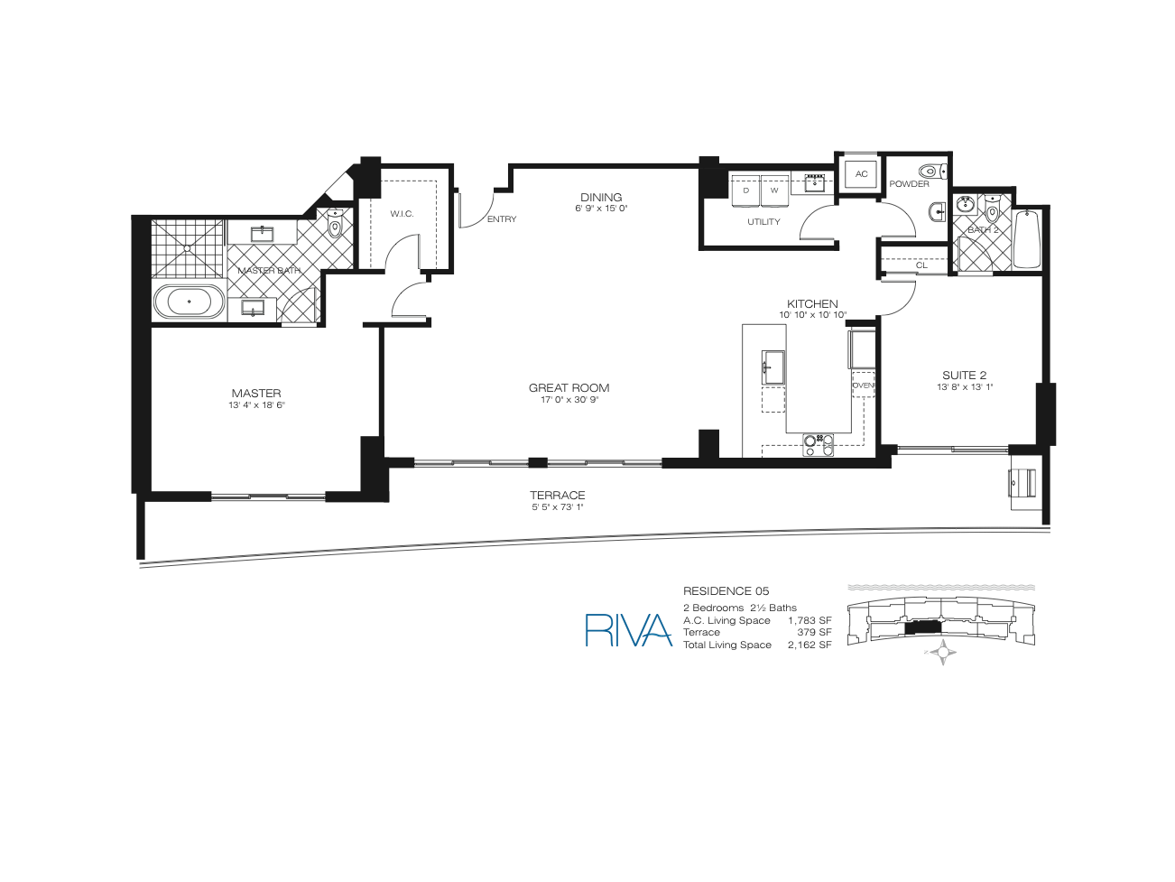 Floor Plan for Riva Fort Lauderdale Floorplans, Residence 05