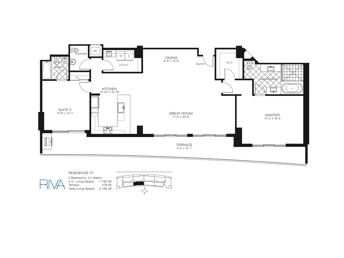 Floor Plan for Riva Fort Lauderdale Floorplans, Residence 07